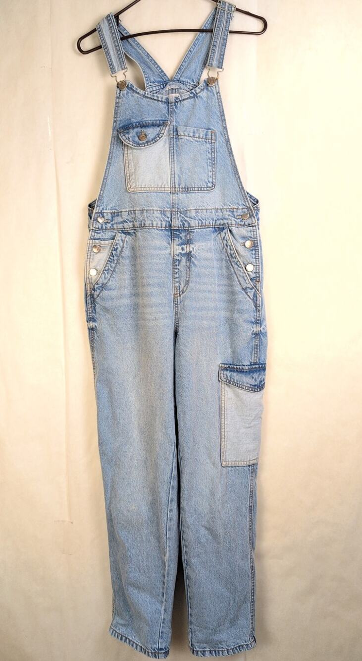 Celebrity Pink light wash cargo overalls Size Small Gorpcore Streetwear Country